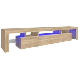 Berkfield Home TV Cabinet with LED Lights Sonoma Oak 215x36.5x40 cm