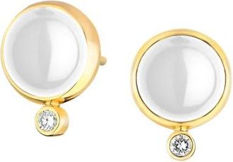 Syna Cirra Cabochon Studs in Moon Quartz at Nordstrom, Size Large