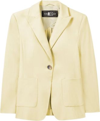 Luisa Cerano Blazer in Elegante Stijl - Dames - Blazers - Geel - 2XL - Jassen