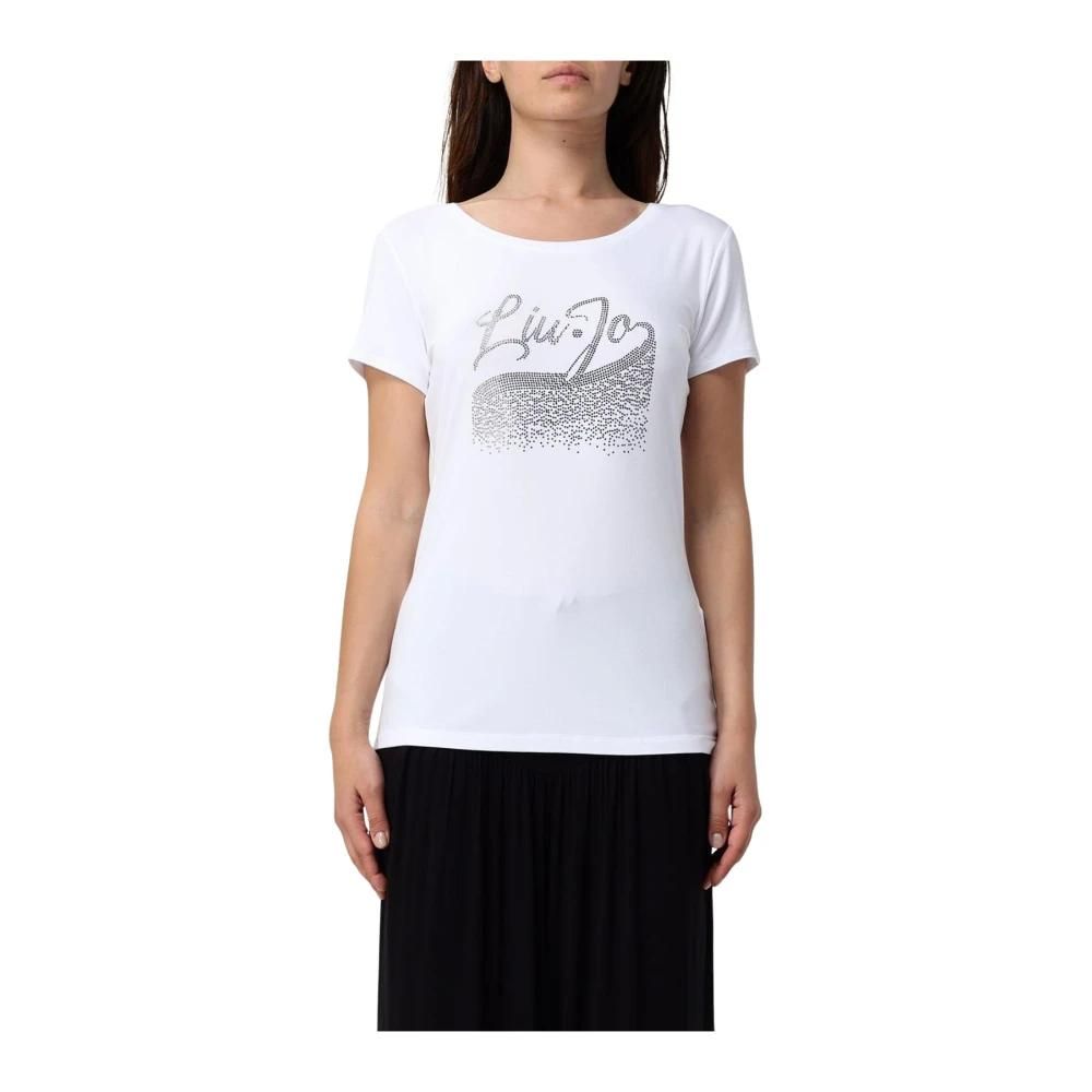 Liu Jo Femme, Tops, Blanc, Taille: 42 FR T-shirt avec Design