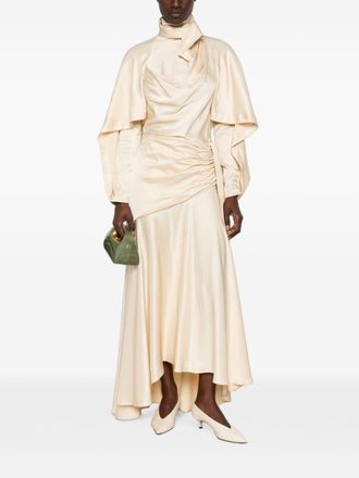 Zimmermann Draped Satin Skirt - Cream