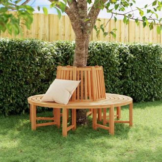 vidaXL Tree Benches 2 pcs Half Round &Oslash;160 cm Solid Wood Teak vidaXL