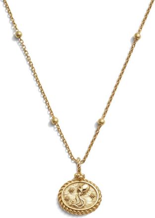 Awe Inspired Zodiac Pendant Necklace in Aquarius/14K Gold Vermeil at Nordstrom