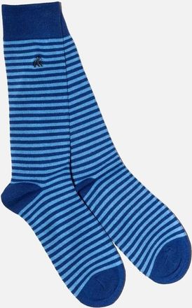 Swole Panda Mens SKY/BLUE NARROW STRIPED SOCKS - Size: 7/8.5/8/7.5/9/9.5/10/10.5/11