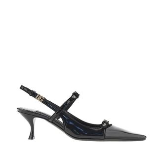 Dolce & Gabbana Glossy leather buckled slingback pumps Woman 36+