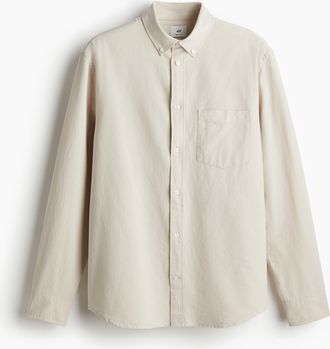 H&M Oxfordhemd Regular Fit - Beige