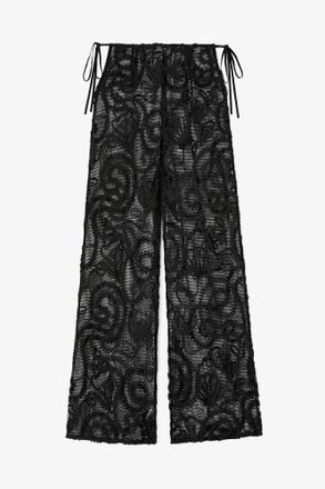 Ganni Pants in Black Net - Size 32