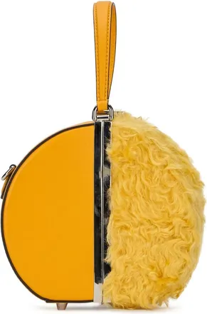 Moschino Tassen, Dames, Geel, ONE Size, Katoen, Ronde Clutch