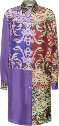Pierre-Louis Mascia Aloe Longsleeve Shirt - Dames - Shirt Kleedjes - Veelkleurig - S - Kleedjes