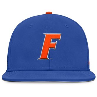 Nike Florida Gators Dugout True Mens Nike Mens Dri-FIT College Fitted Hat in Blue | NC144EVUFN-J26