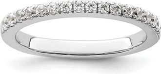 Diamond2Deal 14K White Gold 1/3 Ct Diamond Wedding Band Ring