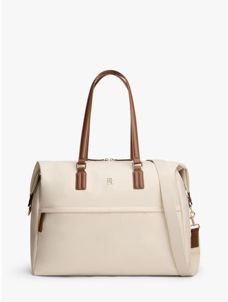 Tommy Hilfiger Womens Lightweight Weekender Bag - White
