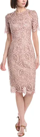 Eliza J Short Sleeve Lace Sheath