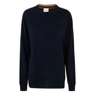 Paul Smith Truien & Vesten, Heren, Blauw, L, Cashmere Trui met Ronde Hals