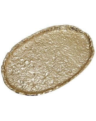 Alice Pazkus Textured Gold Oval Tray