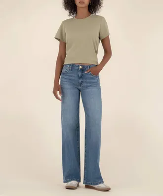 Kut from the Kloth Jean High Rise Wide Leg Jeans In Blue