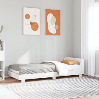 vidaXL Estructura Cama Sin Colch&oacute;n Madera Maciza Pino Blanca 100x200cm Vidaxl