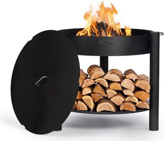 Cook King Kit Braciere Da Giardino montana Alto 80 Cm Con Coperchio Da 82 Cm
