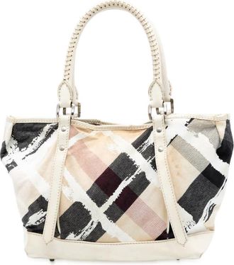 Burberry Pre-owned Burberry Supernova Check Painted Canvas Tote Ladies ITEFFEPI14SCA