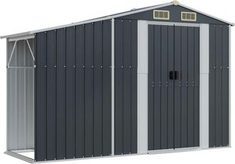 vidaXL Cobertizo De Jard&iacute;n Acero Galvanizado Antracita 277x93x179 Cm Vidaxl
