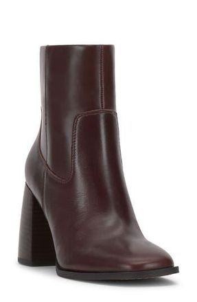 Vince Camuto Dayana Block Heel Bootie in Rich Mahogany at Nordstrom Rack, Size 10
