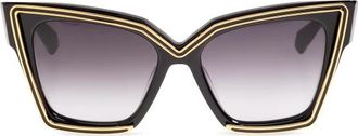 Valentino Garavani V Grace Cat-eye Zonnebril - Dames - Zonnebrillen - Zwart - ONE Size - Accessoires