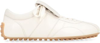 Tod's Womens T-Marathon Leather Sneakers White Ovine Trainers
