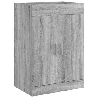vidaXL Gabinete De Ba&ntilde;o Debajo Del Lavabo Sonoma Gris Vidaxl