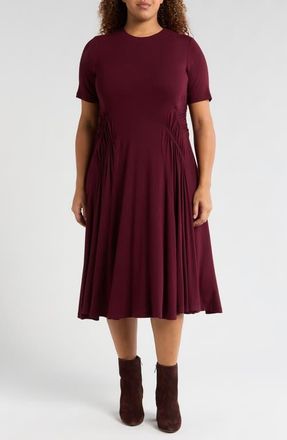 Universal Standard Devi Liquid Jersey Dress in Black Cherry at Nordstrom, Size 2Xl