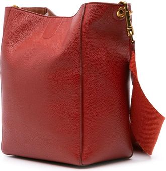 Celine Hobo Bags - 2018 Small Leather Seau Sangle Bucket Bag - Gr. unisize - in Rot - für Damen