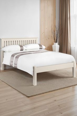 Julian Bowen Barcelona Low Footend Bed in White | Size: Double