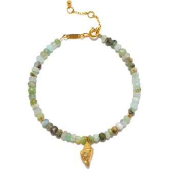 Satya Jewelry Nurtured by Love Opal Conch Shell Bracelet in Green at Nordstrom