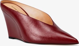 Michael Kors Xandra Leather Wedge Mule