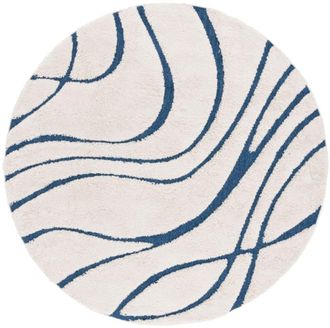 Safavieh Alfombra crema/azul 122 x 122 cm