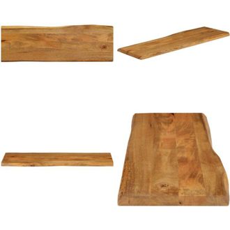vidaXL Piano Tavolo 120x40x2,5 cm Bordi Vivi in Legno Massello Mango - Piano in legno - Tavolo in legno massello