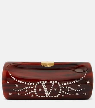 Valentino Garavani Pince Small resin clutch