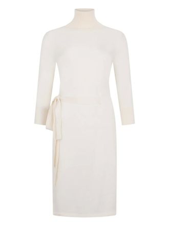 Malo tie-waist midi dress - Neutrals