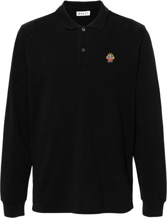 Bally logo-embroidered organic cotton polo shirt - men - Organic Cotton - XXXL - Black