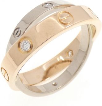 Cartier Pink Gold (18K) White Gold (18K) Band Ring (Pre-Owned)