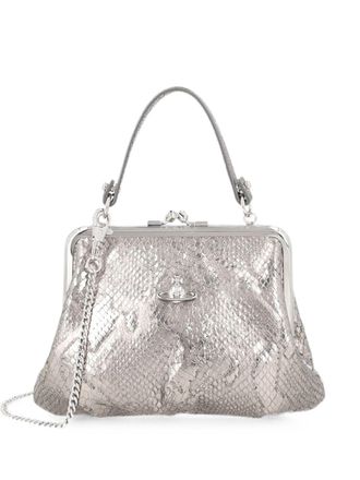 Vivienne Westwood Textured Snakeskin Wallet with Kiss-Lock Clasp