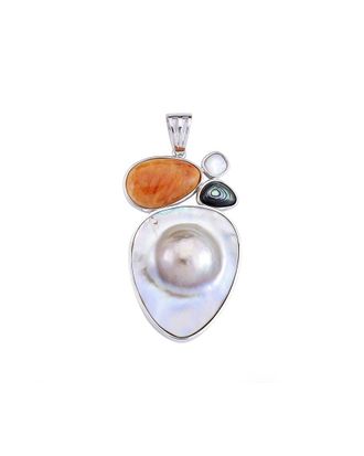 Samuel B. Silver Gemstone 26X33mm Pearl Pendant