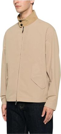 Emporio Armani Harrington Jacket - Heren - Zomerjassen - Beige - L - Katoen - Jassen