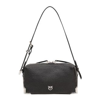 Pinko Bauletto Trittico Mini - Dames - Schoudertassen - Zwart - ONE Size - Tassen