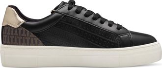 Tamaris Tamaris Dames Zwart Goud Kunstleren Mode Veterschoenen