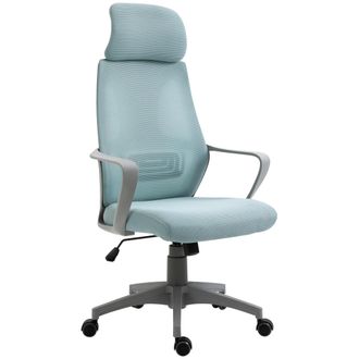 Vinsetto Vinsetto - Silla De Oficina Silla De Escritorio Ajustable Con Respaldo Reposabrazos Reposacabezas Ruedas Y Funci&oacute;n Basculante Carga 120 Kg 64x55x116-1