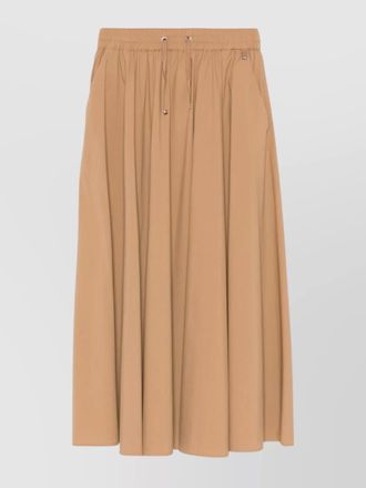 Herno flared pleated midi skirt