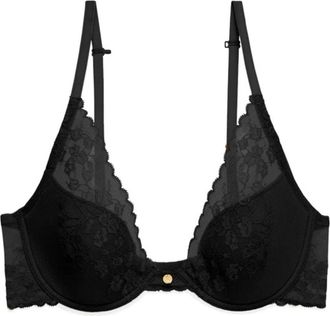 Natori Cherry Blossom Push Up Bra Women Black Convertible Underwire DDR2038