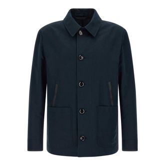 Brioni Desert Jacket - Heren - Zomerjassen - Blauw - M - Katoen - Jassen
