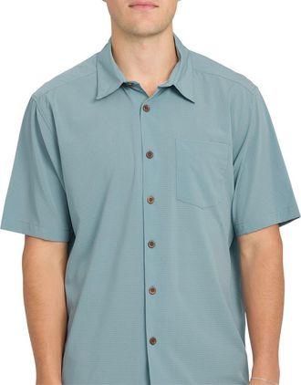 Quiksilver Chaser WM SS Short Sleeve Shirt in Blue Shadow at Nordstrom, Size Xx-Large