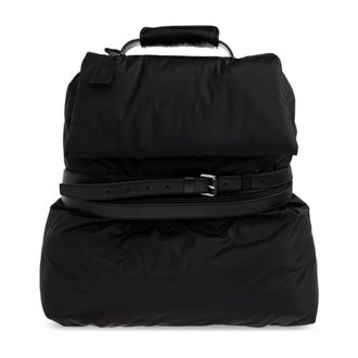 Moschino Backpacks, male, Black, Size: ONE SIZE Backpack With Leather Strap